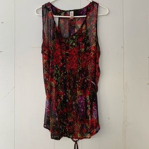 No Boundaries Sheer Button Down Blouse